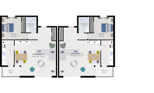 Space Designer floor plan example for builders and constructors